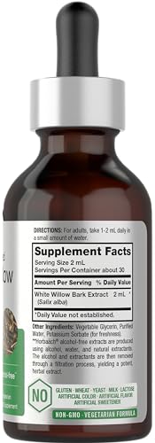 White Willow Bark Extract | 2 fl oz | Alcohol Free Liquid Tincture | Super Concentrated HorbäachBuy Supplements Australia