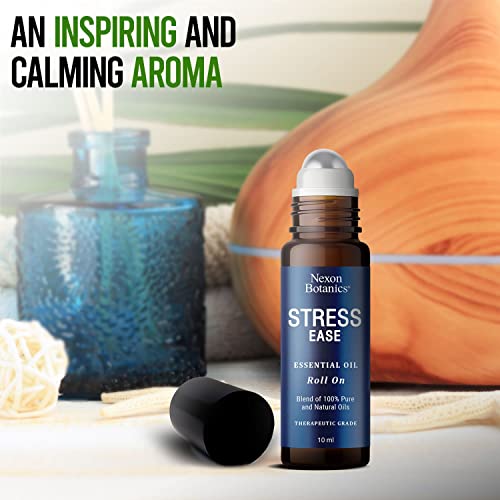 Stress Ease Essential Oil Roll On Blend 10ml - Natural Stress Relief Essential Oils Roll Nexon BotanicsBuy Supplements Australia