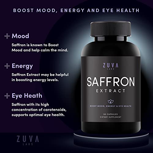 Saffron Supplements - 100% Pure Saffron Extract Mood Enhancer for Women and Men ZuvaLabsBuy Supplements Australia