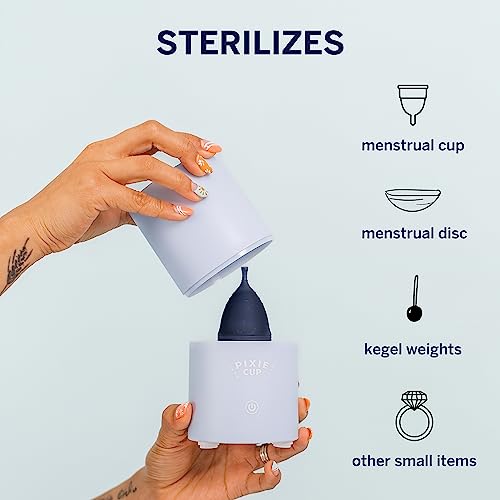 Pixie Menstrual Cup & Disc Steamer Sterilizer 2.0 - Kills 99.9% of Germs with Cleaner Steam Pixie CupBuy Supplements Australia