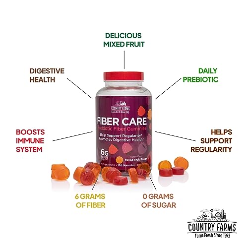 Country Farms Fiber Care Prebiotic Gummies, 6g of Fiber Per Serving, FOS from Beets Country FarmsBuy Supplements Australia