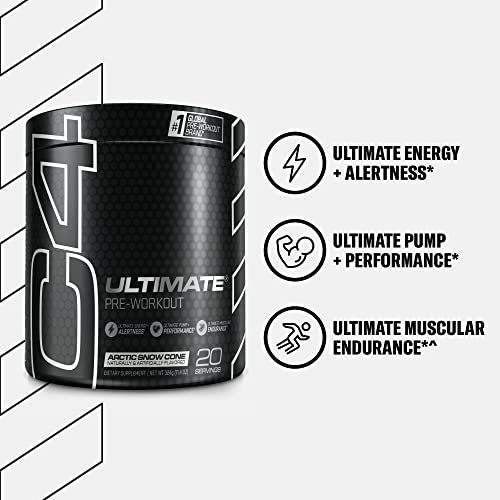 C4 Ultimate Pre Workout Powder Arctic Snow Cone - Sugar Free Preworkout Energy CellucorBuy Supplements Australia