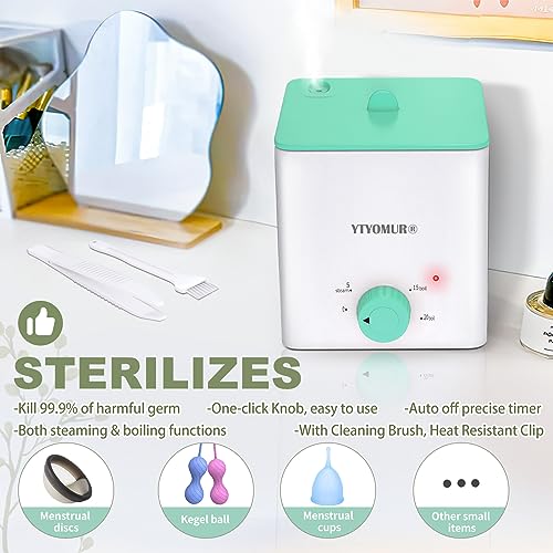 YTYOMUR Menstrual Cup Steamer Sterilizer with 2 Reusable Period Cups, Menstrual Cups Cleaner YTYOMURBuy Supplements Australia