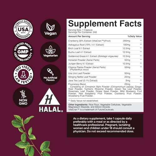 Kidney Support Cranberry Supplement for Women and Men - High Strength Kidney Natures CraftBuy Supplements Australia