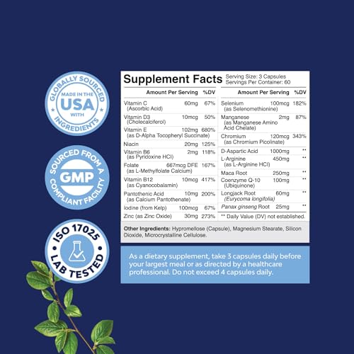 Prenatal Multivitamin Male Fertility Supplement 180ct - Mens Fertility Supplement Natures CraftBuy Supplements Australia