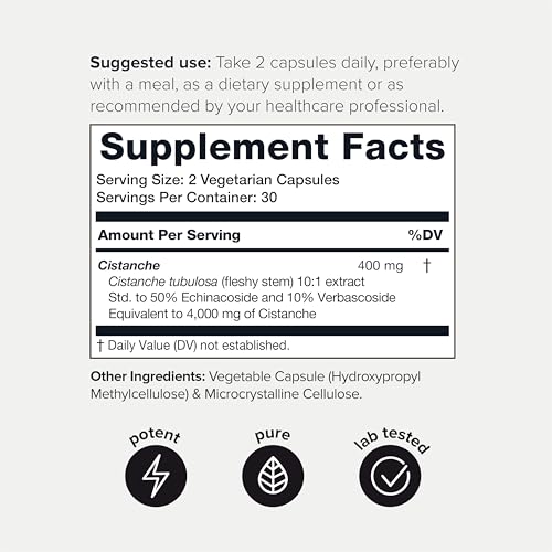 Toniiq Cistanche Tubulosa - (4000mg) Pure Cistanche Supplement for Men - 10x Highly ToniiqBuy Supplements Australia