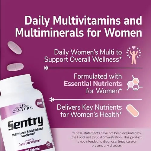 21st Century Sentry Women Multivitamin Tablets, 120 Count 21st CenturyBuy Supplements Australia