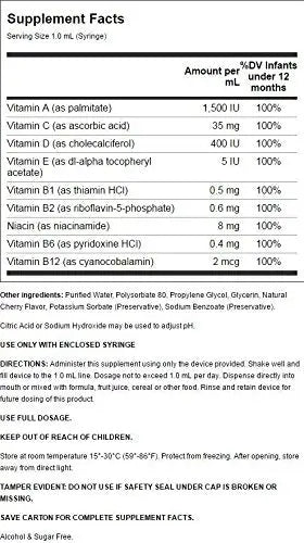 Pedia Poly-Vite Drops 1 2/3 fl Ounce Liquid B Protected