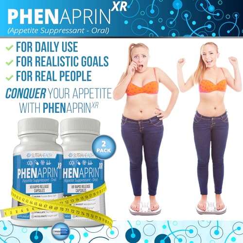 PhenAprin XR Maximum Strength Appetite Suppressant Diet Pills - 2-Pack, Metabolism Boosting SutraHealthBuy Supplements Australia