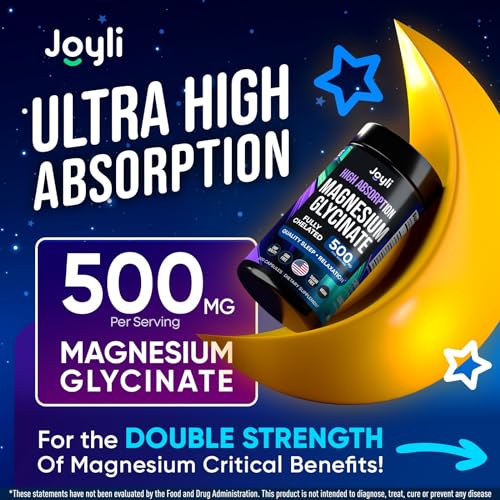 Magnesium Glycinate 500MG - Magnesium for Sleep - High Absorption Chelated Magnesiu JOYLI NutritionBuy Supplements Australia
