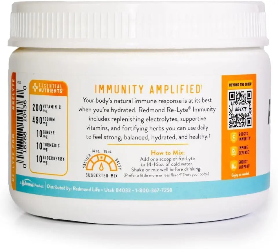 REDMOND Re-Lyte Immunity, Multivitamin Supplement Mix (Pinapple Orange) REDMOND