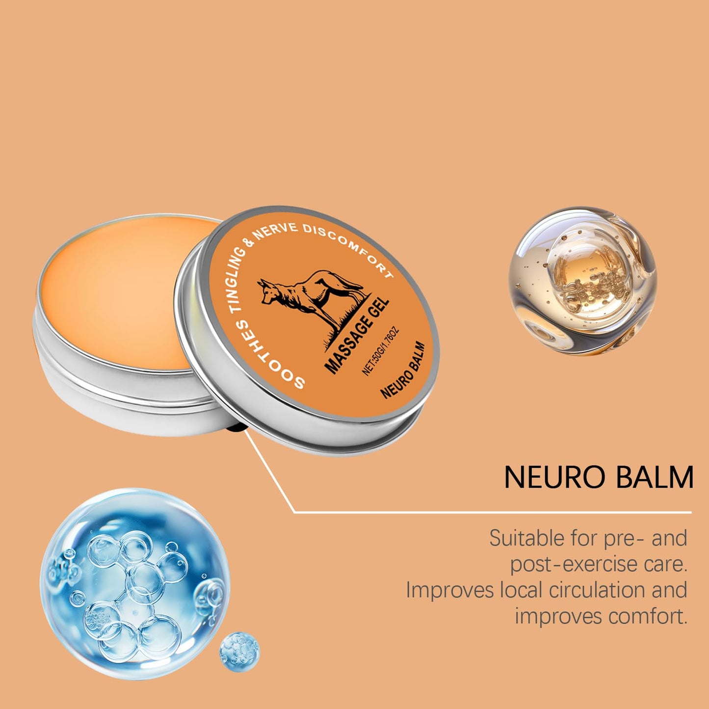 ZQDXSYN Neuro Balm, Joint & Muscle Soothing Cream, Joint Care Soothing Cream, Daily Body Care & Muscle Care (3PCS) ZQDXSYNBuy Supplements Australia