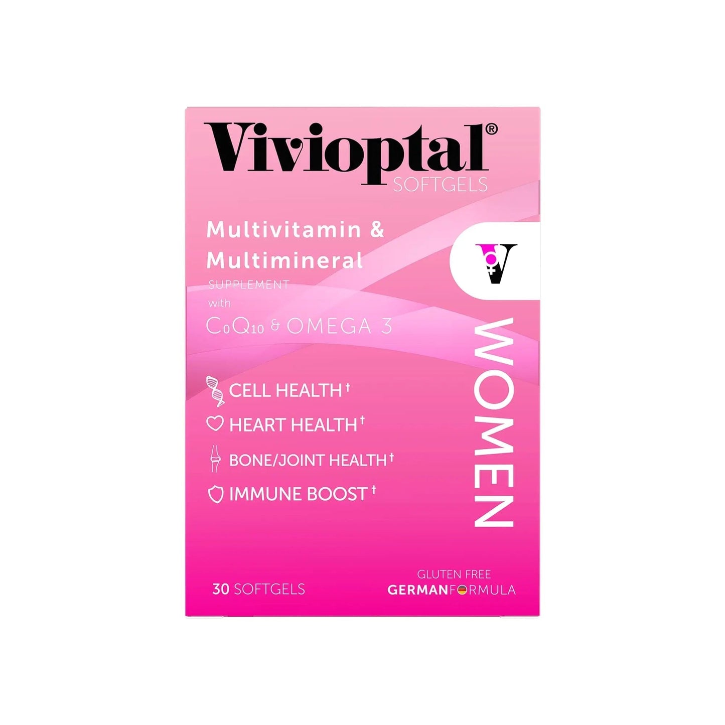 Vivioptal Women, 30 Capsules, CoQ10 & Omega-3, Multivitamin & Multimineral, Gluten Free, German Formula Vivioptal VitaminsBuy Supplements Australia