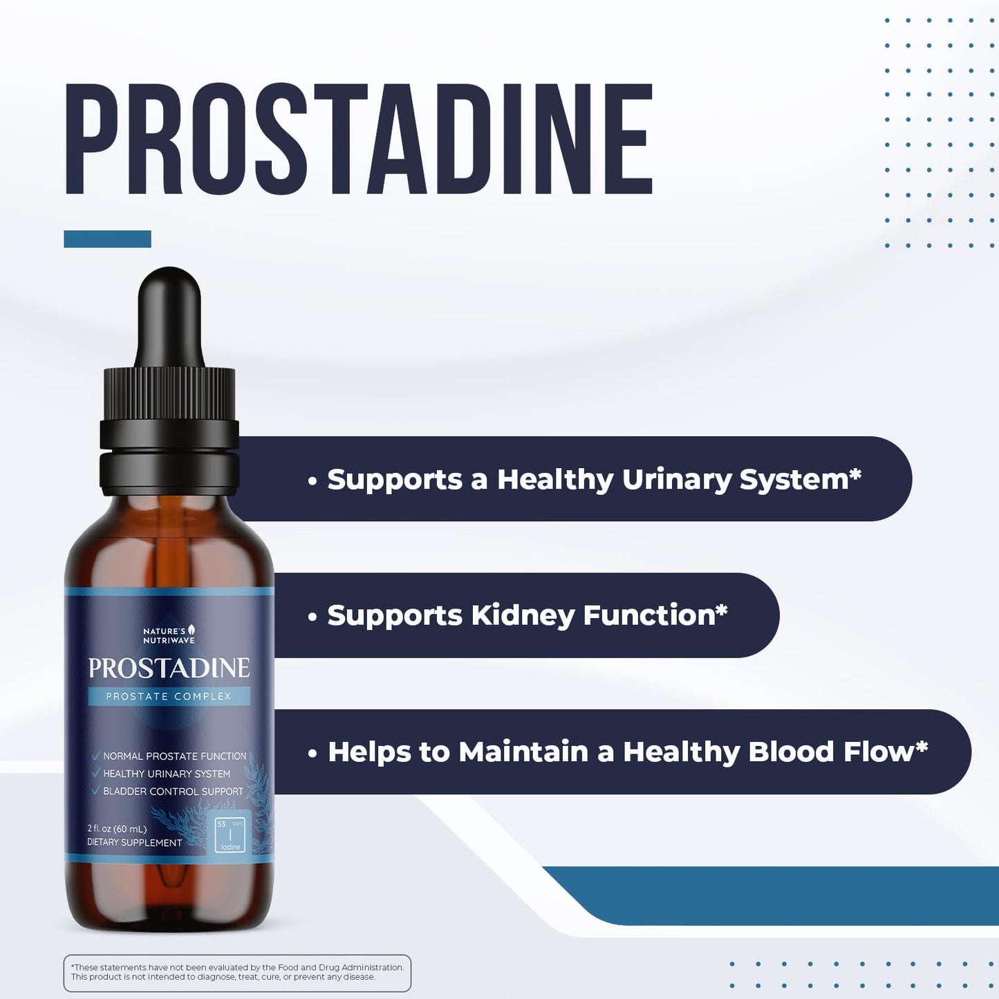 Prostadine – Daily Liquid Men’s Wellness Supplement with Iodine, Neem Oil, Saw Palmetto, Sea Botanicals & Pomegranate – Non-GMO, Stimulant-Free Formula – 2 fl oz (60 mL), 30 Servings, 1 Month Supply Nature’s NutriWaveBuy Supplements Australia