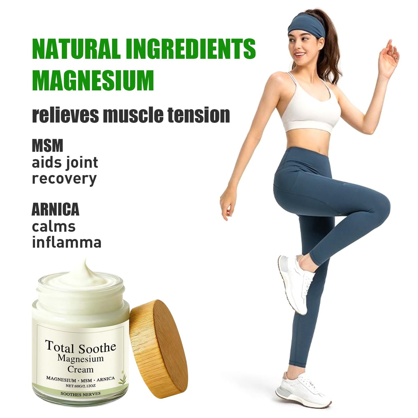 TotalRelief Magnesium Cream - MSM & Arnica – Fast Absorbing, Joint Relief Cream with Mineral Delivery Formula,Non-Greasy Topical for Everyday Joint & Muscle Comfort GenericBuy Supplements Australia