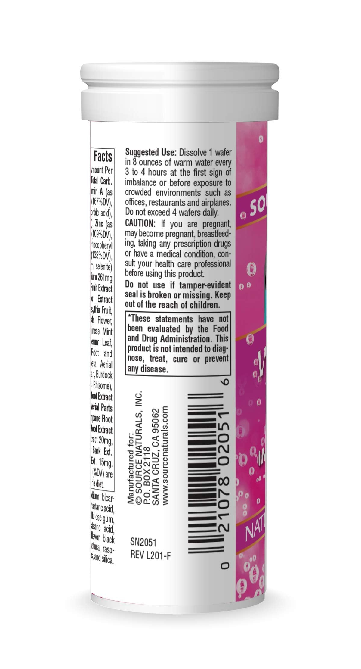 Source Naturals Wellness Fizz, Natural Berry Flavor - 10 Wafers Source NaturalsBuy Supplements Australia