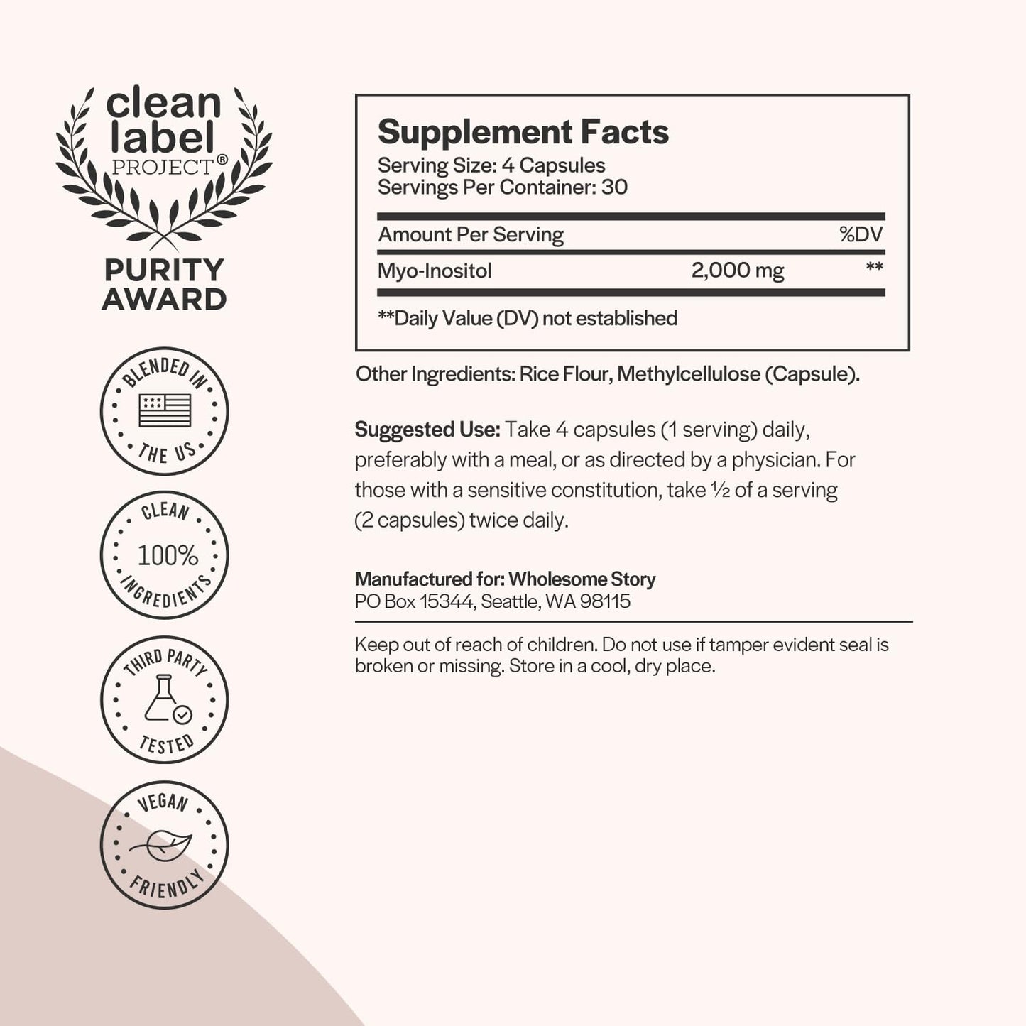 Pure Inositol Supplement | Myo-Inositol Supplement | Inositol Powder Capsules Wholesome StoryBuy Supplements Australia
