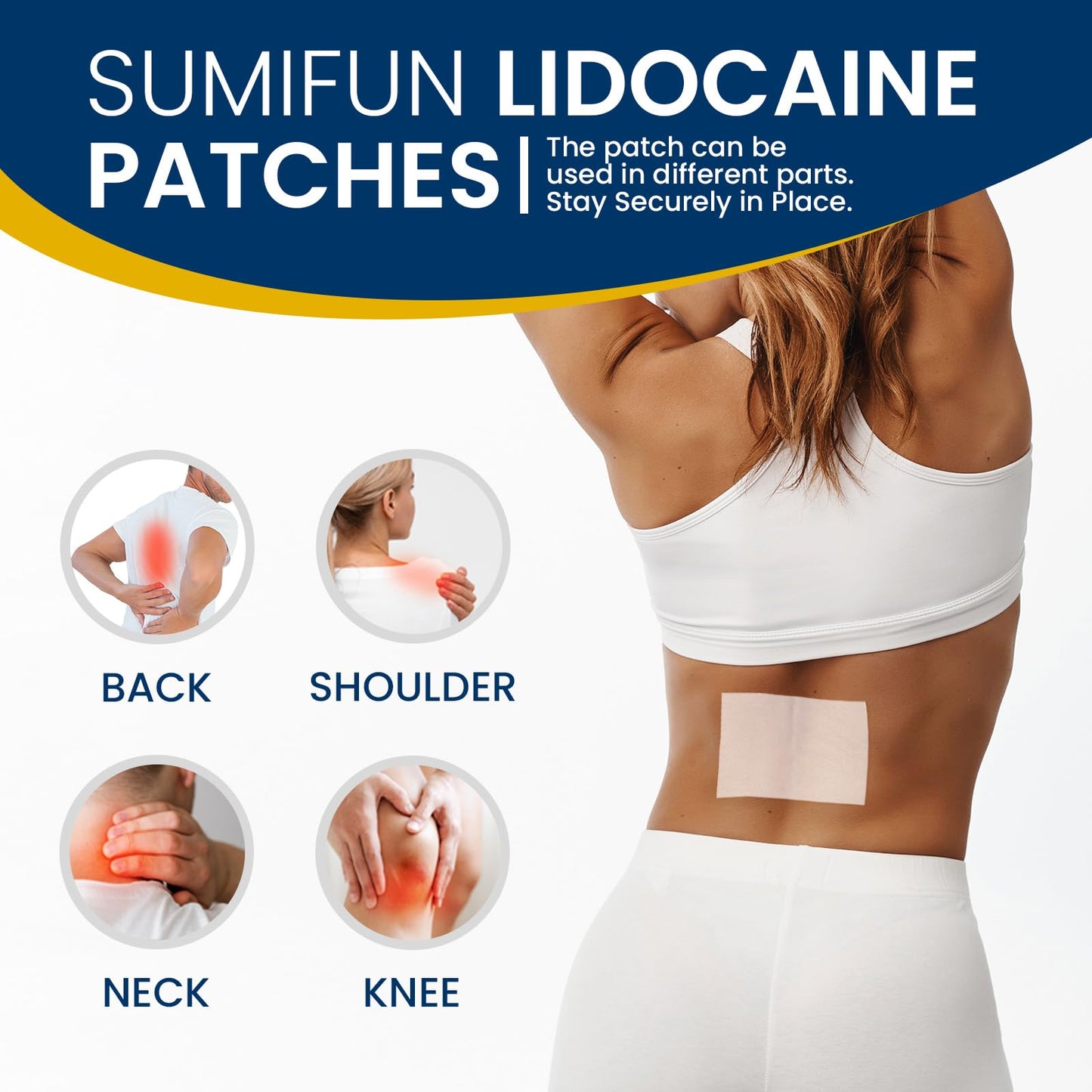 Sumifun 4% Lidocaine Pain Relief Patches - 36 Count Patches for Back, Shoulder, Muscle, Joints, Knee Pain Relief - Lower Back Pain Relief Products - Pain Patches Maximum Strength Lidocaine SumifunBuy Supplements Australia