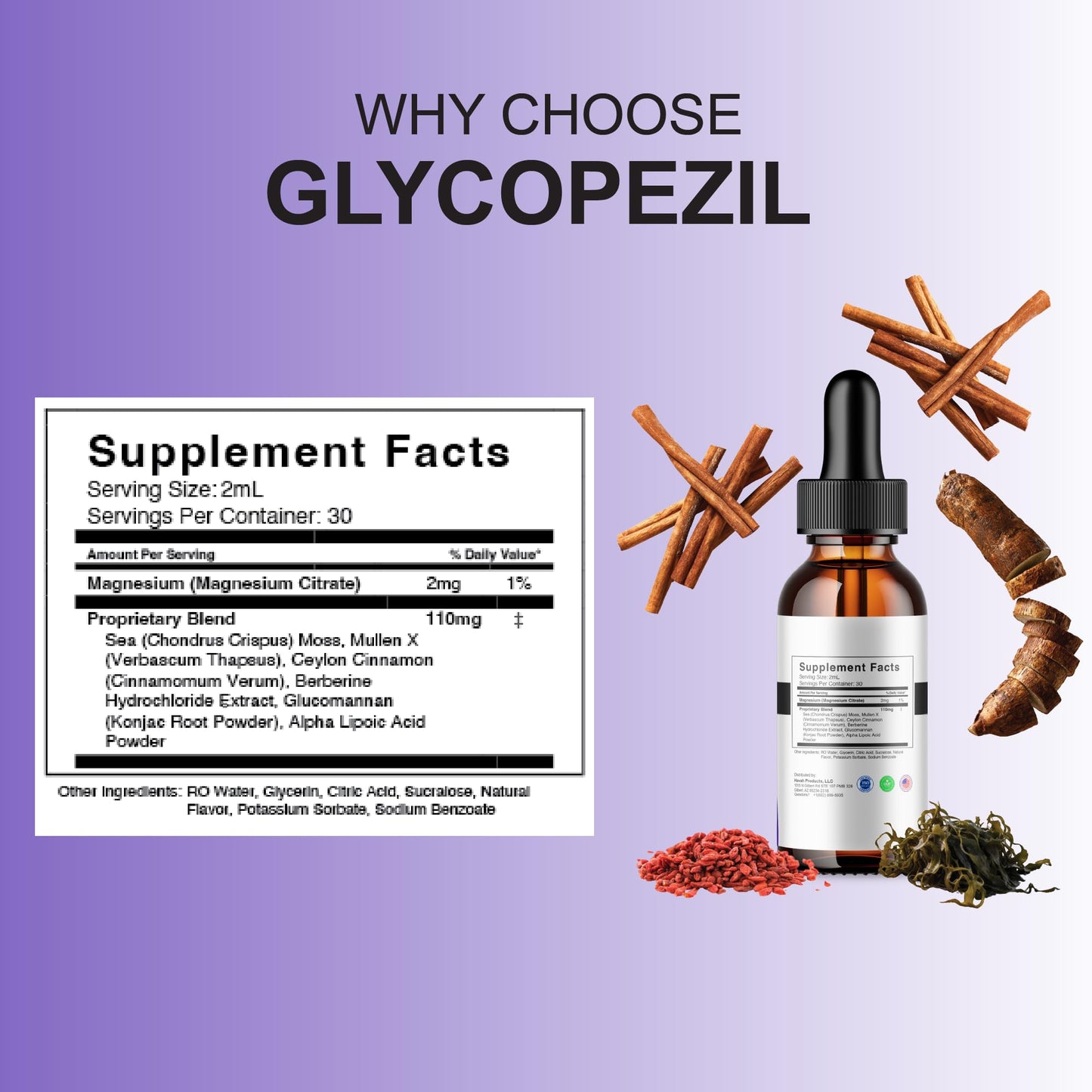 BLUE VIBE Glycopezil Drops, Glyco pezil Advanced Maximum Strength Overall Health & Blood Support Supplement, Glycopezil Premium Daily Health and Overall Energy Formula (2 Pack - 4oz / 120ml) BLUE VIBEBuy Supplements Australia