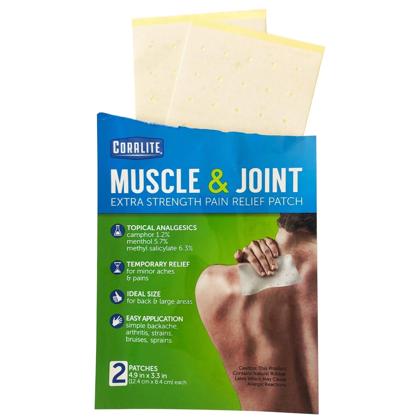 Coralite Pain Relieving Patch - Extra Strength Joint & Muscle Pain Relief Patches for Back Pain, Muscle Soreness and Joint Pain, 2 Patches Per Pack (24 Pack) CoraliteBuy Supplements Australia