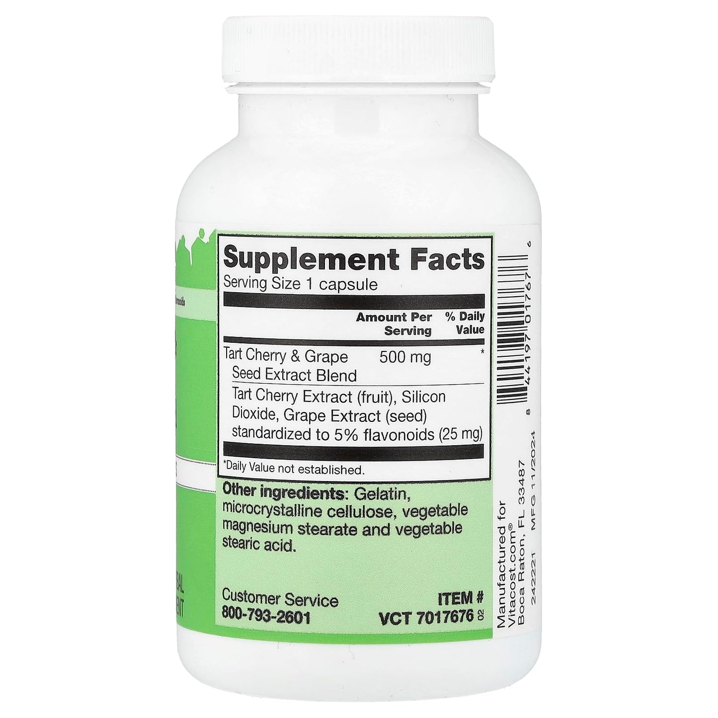 Vitacost Tart Cherry & Grape Seed Extract Blend - Standardized -- 120 Capsules Vitacost BrandBuy Supplements Australia