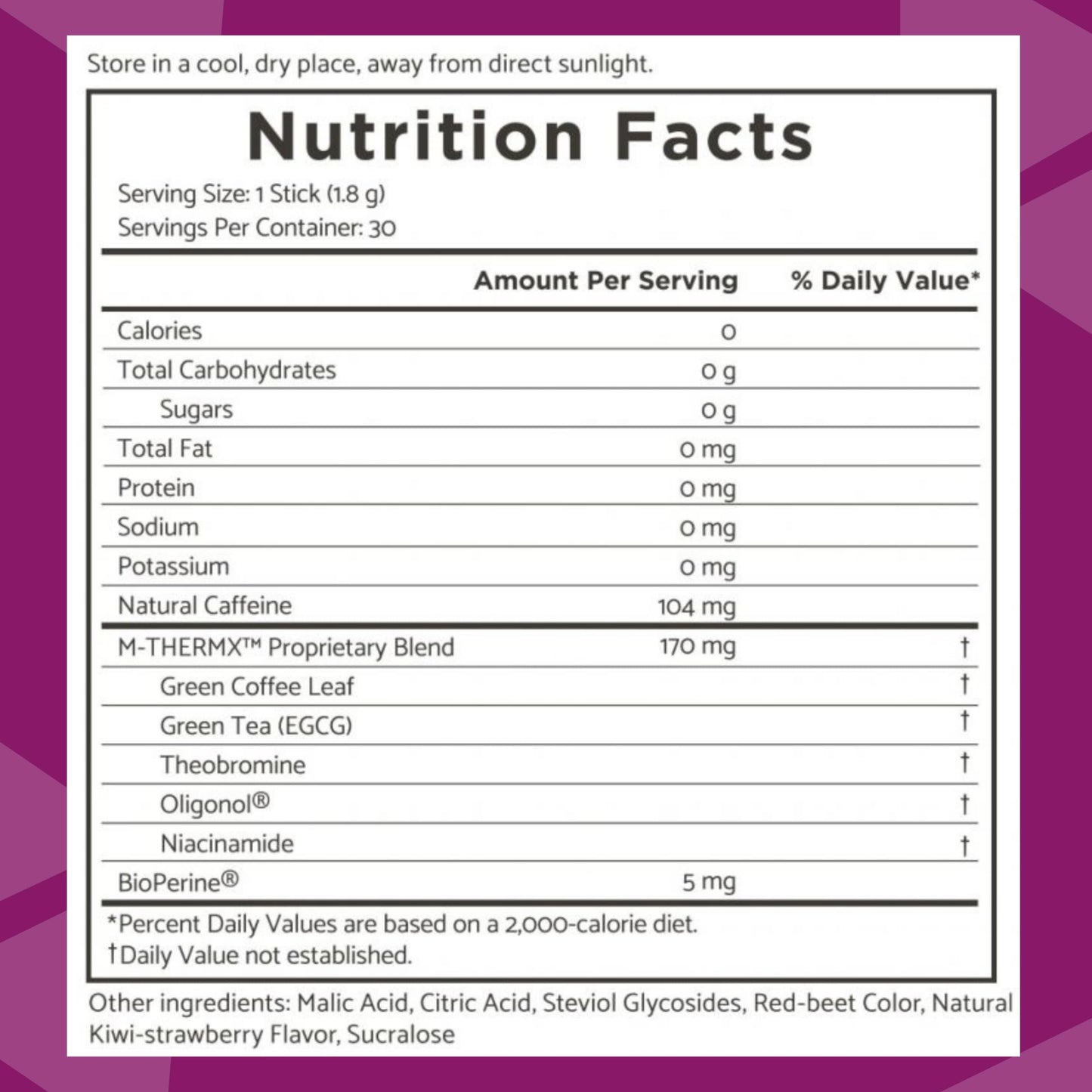 TRIM Stik, Appetite Control, Delicious Kiwi Strawberry beverage, low-calorie, 30 ct YoungevityBuy Supplements Australia