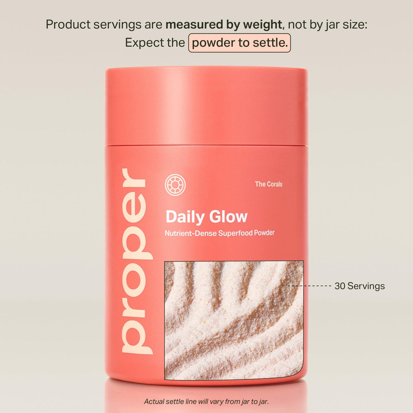 Proper, The Corals Daily Glow Beauty Blend - Nutrient Dense Superfood Powder with Collagen Peptides, Hyaluronic Acid Powder, Vitamin C, and MSM. Hair, Skin, Nail Vitamin Supplement for Women & Men ProperBuy Supplements Australia