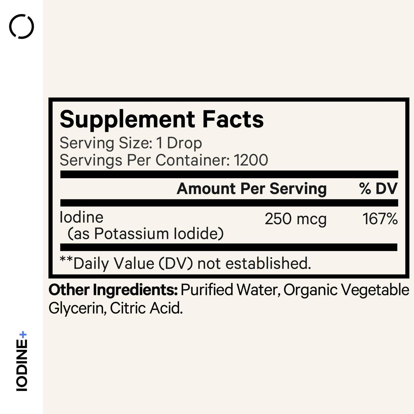 Codeage USDA Certified Organic Iodine Drops - 250 Mcg Per Serving - 1+ Year Supply - Liquid Iodide Supplement - Pure, Clear Iodine - Vegan Potassium Iodine Liquid Drop - 2 fl oz CodeageBuy Supplements Australia
