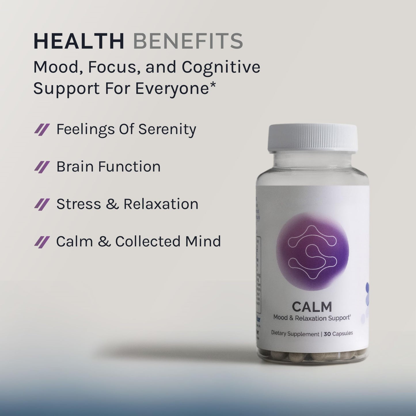 InfiniWell Calm - Mood & Cognitive Support Supplement for Adults with L-Theanine, Bacopa monnieri & DHH-B - Supports Relaxation, Focus & Mental Clarity (30 Capsules) InfiniWellBuy Supplements Australia