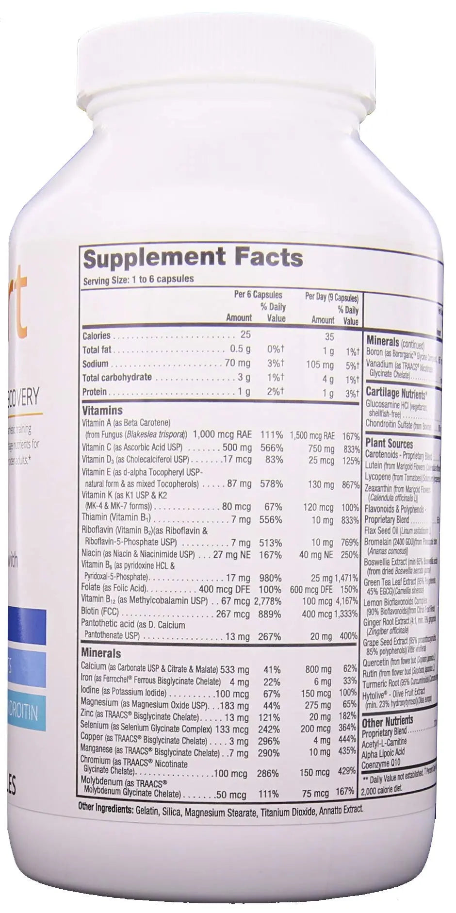 Nutriex Sport Comprehensive Multivitamin Supplement with Glucosamine & Chondroitin 270 Capsules NutriexBuy Supplements Australia
