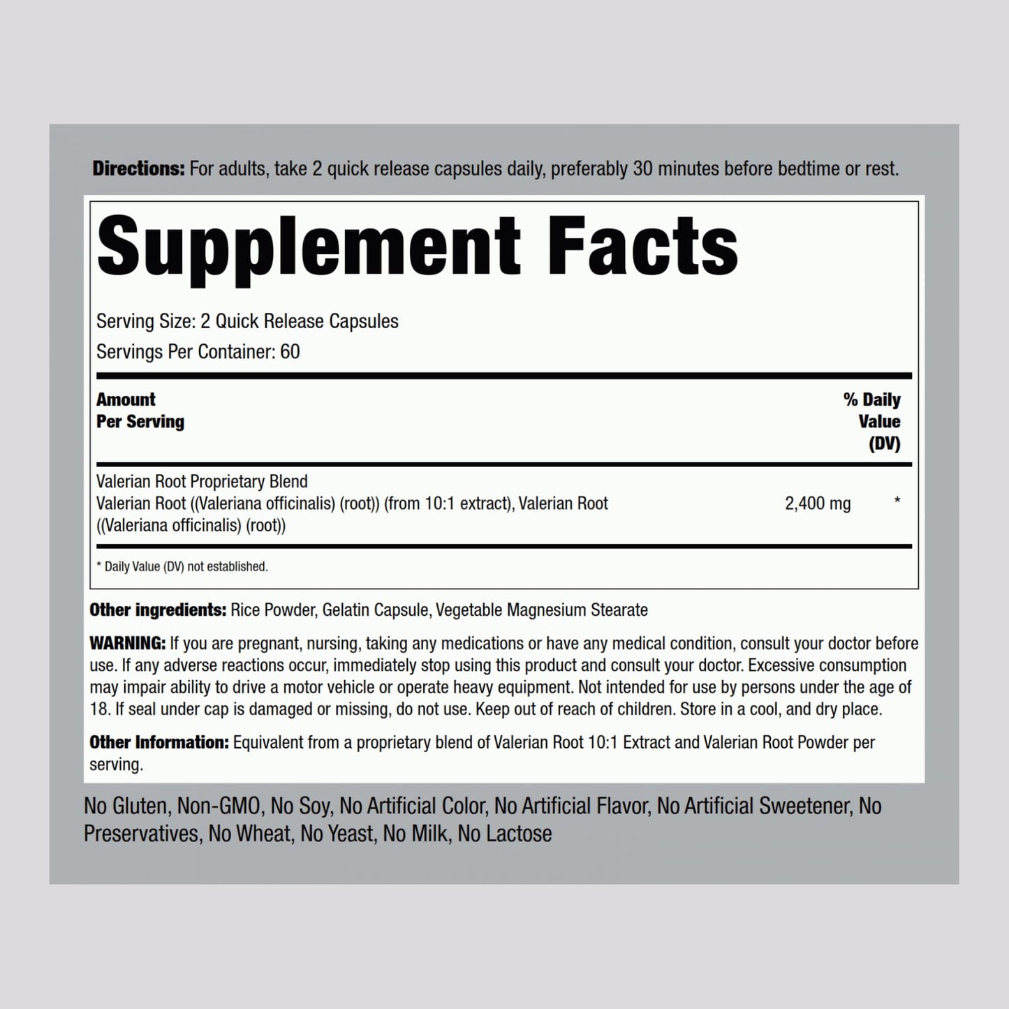 Piping Rock Valerian Root Capsules | 120 Count | Extract Supplement | Herbal Blend | Non-GMO, Gluten Free Piping RockBuy Supplements Australia