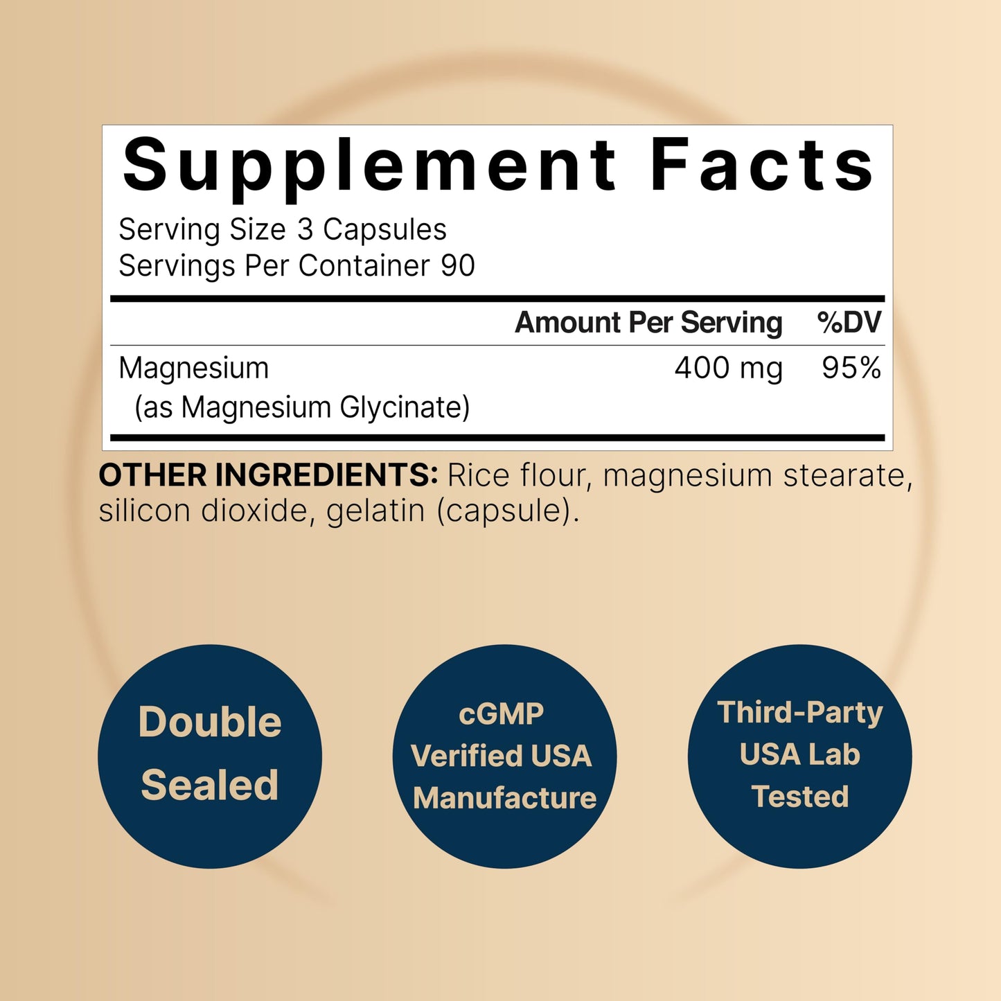 NatureBell Magnesium Glycinate 400mg Elemental, 270 Capsules | 100% Chelated for High Absorption | Supports Muscle, Bone & Heart Health | Non-GMO, Gluten-Free, Vegan NatureBellBuy Supplements Australia