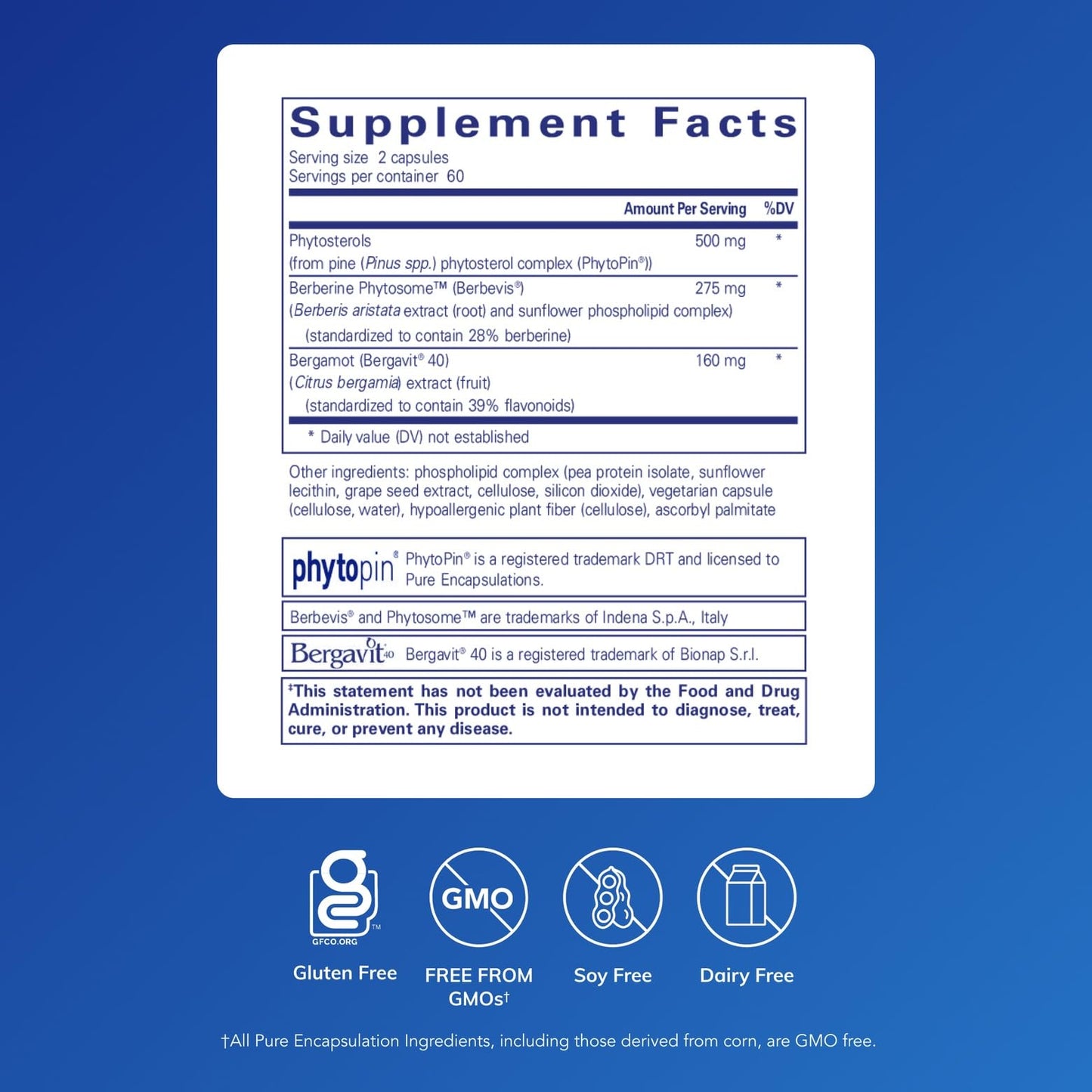 Pure Encapsulations CholestePure Plus 120's - Supports Lipid Metabolism & Heart Health* - Berberine Supplement - with Citrus Bergamot - Gluten Free & Non-GMO - 120 Capsules Pure EncapsulationsBuy Supplements Australia