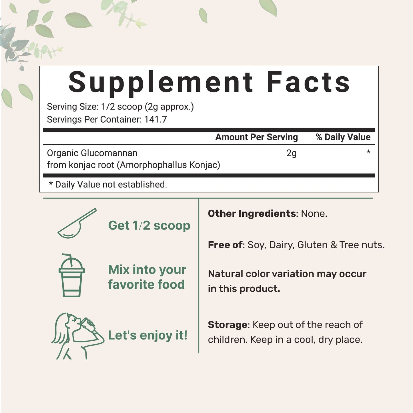 Organic Glucomannan Konjac Root Powder (Konjac Gel Powder), 10 Ounce, Soluble Fiber & Prebiotics Micro IngredientsBuy Supplements Australia