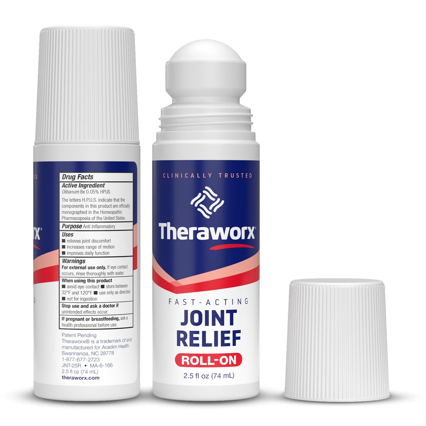 Theraworx Fast-Acting Joint Relief Roll-On Joint Discomfort & Inflammation Relief - 2.5 Oz - 2 Count TheraworxBuy Supplements Australia