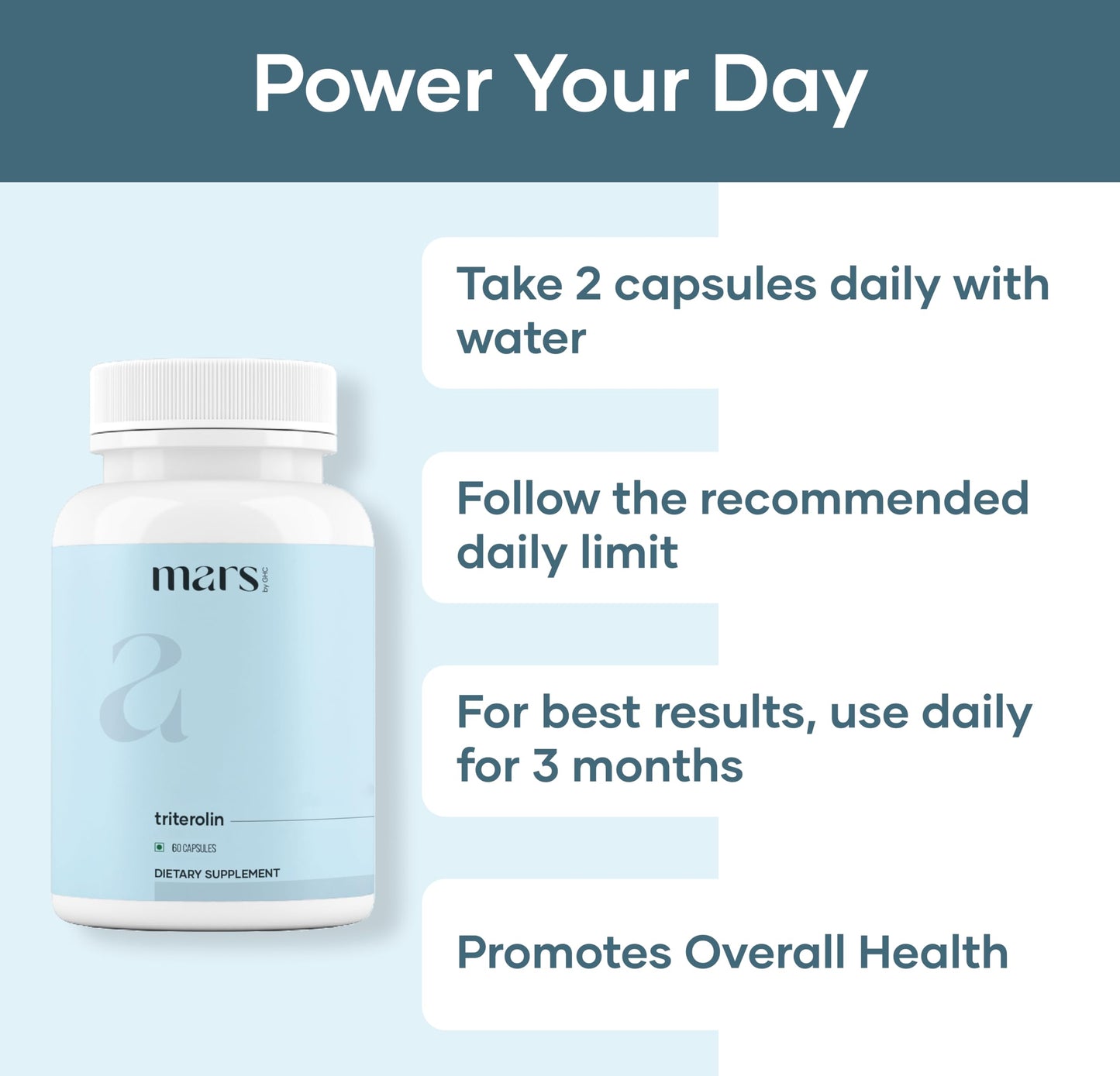 mars by GHC Triterolin | Powered by Shilajit, Ashwagandha, Safed Musli, Gokshura | 60 Capsules | Pack of 1 mars by GHCBuy Supplements Australia