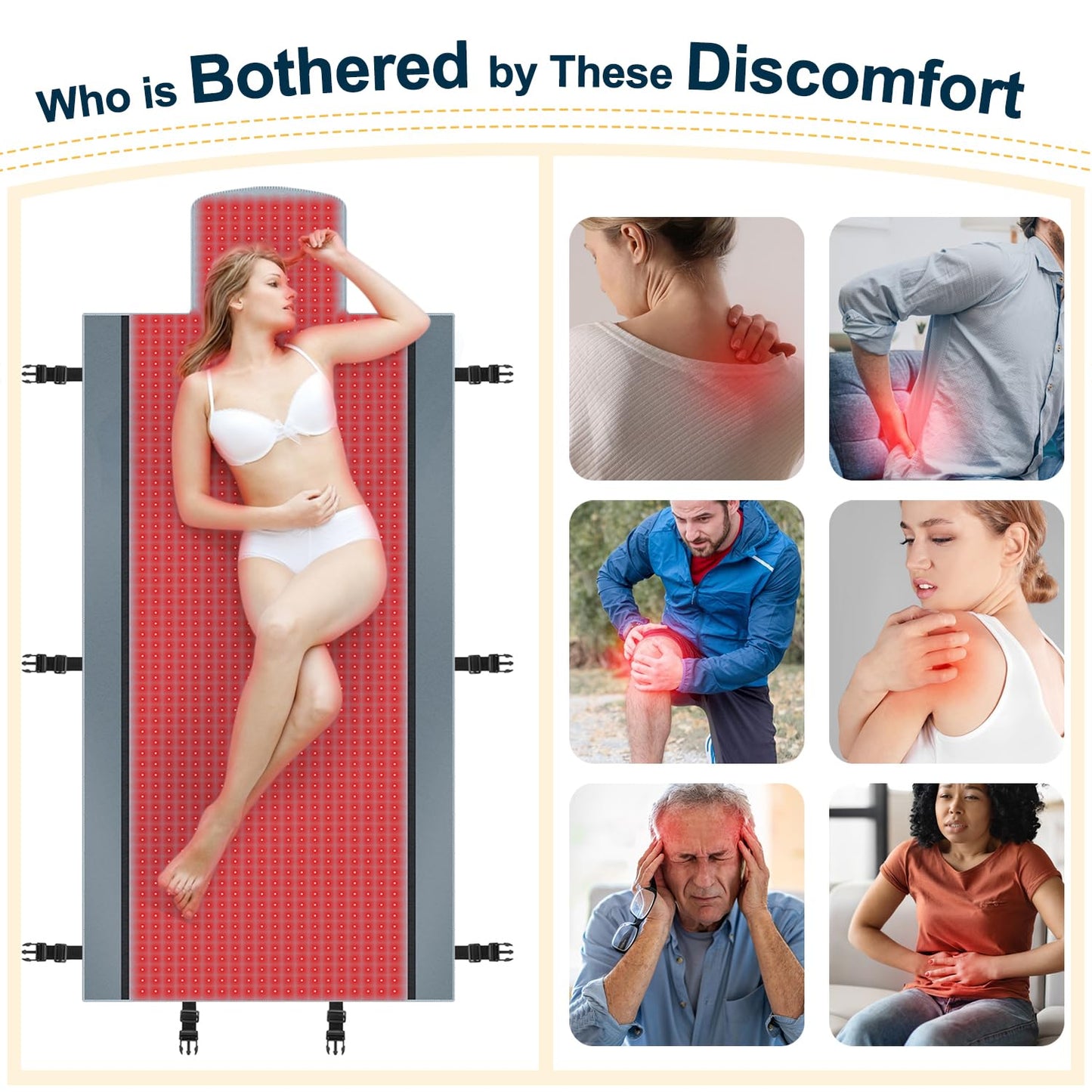 Red Light Therapy for Body - Full Body Red Light Therapy Mat, 71.0x33.30in, 2570Pcs 660nm KaoudtBuy Supplements Australia
