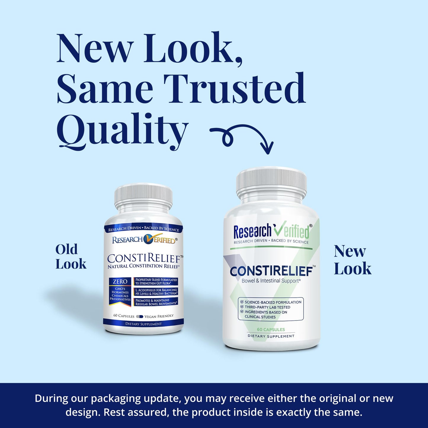 Research Verified ConstiRelief - The best Supplement for Constipation Relief on the market - with L. Acidophilus for long term health and prevention. 100% back guarantee! (Pack of 3) Research VerifiedBuy Supplements Australia