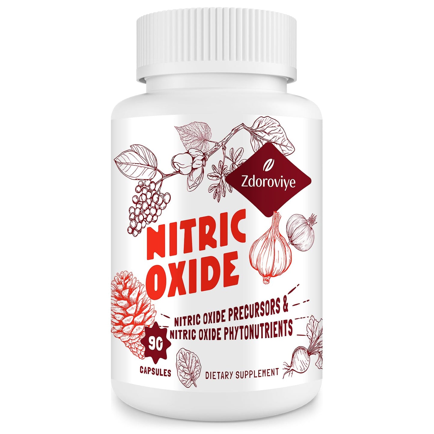 Zdoroviye Nitric Oxide Supplement for Men, 90 Capsules (2 Pack) ZdoroviyeBuy Supplements Australia