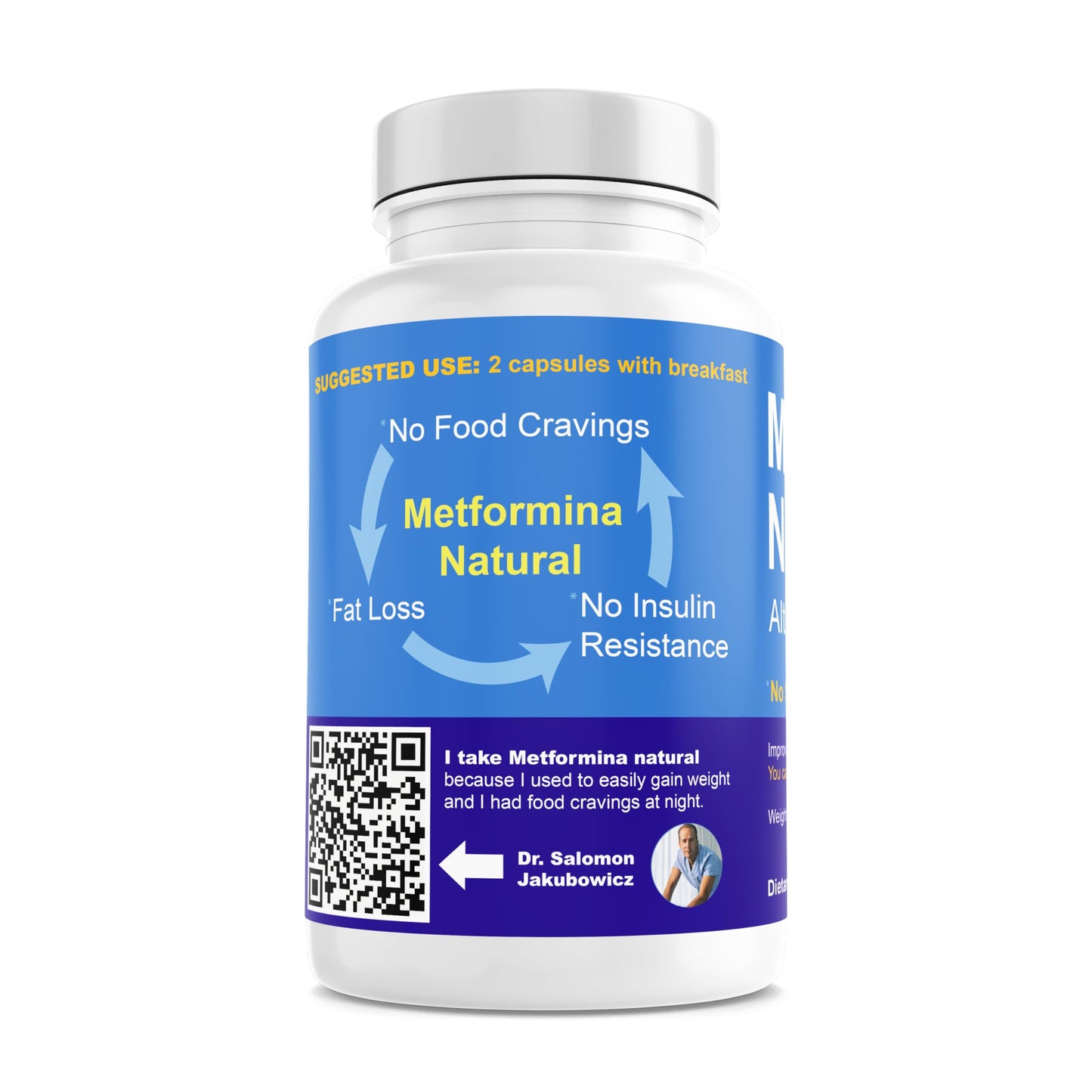 METFORMINA NATURAL - Fat & Glucose Metabolism Support - Dr Salomon (60 Capsules) Ni una dieta másBuy Supplements Australia
