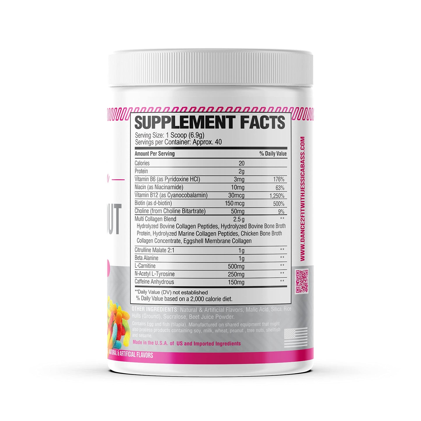 D2Fit (by Jessica Bass Women’s Pre Workout Multi Collagen (2.5g) + Biotin (150mcg) D2FitBuy Supplements Australia