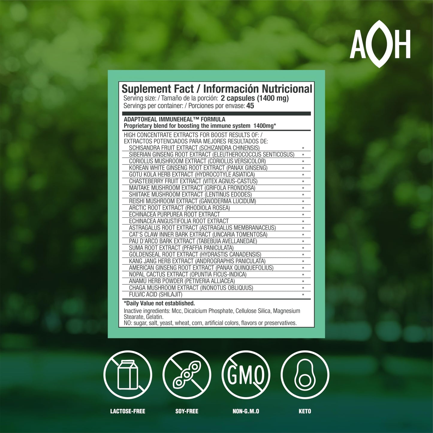 ADAPTOHEAL - Immuneheal – Adaptogen, Immune System Booster Supplement with Schisandra Chinensis, Ginseng and Mushroom Extract (90 Capsules) ADAPTOHEALBuy Supplements Australia