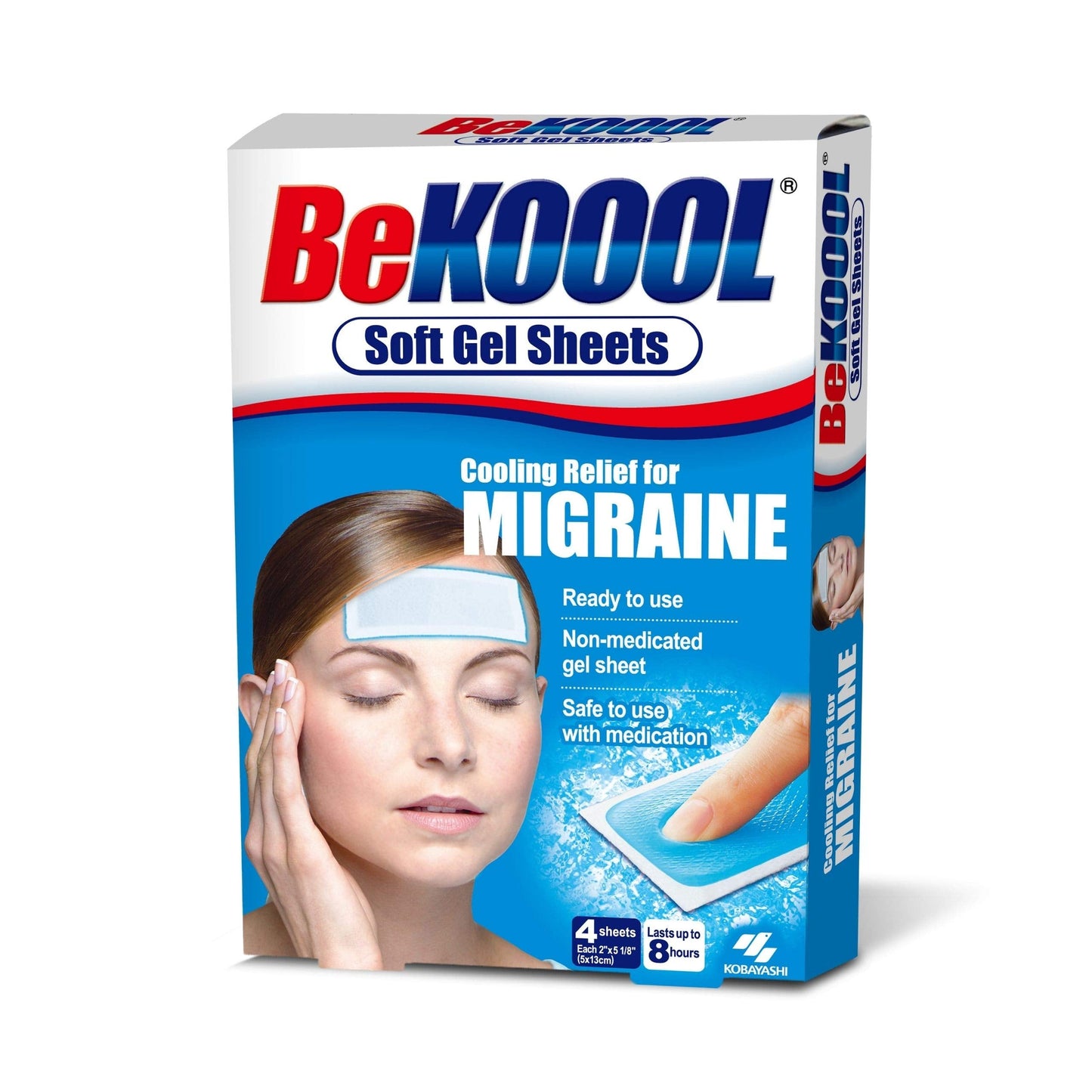 BeKOOOL Migraine Gel Sheets - 4 Count BeKooolBuy Supplements Australia