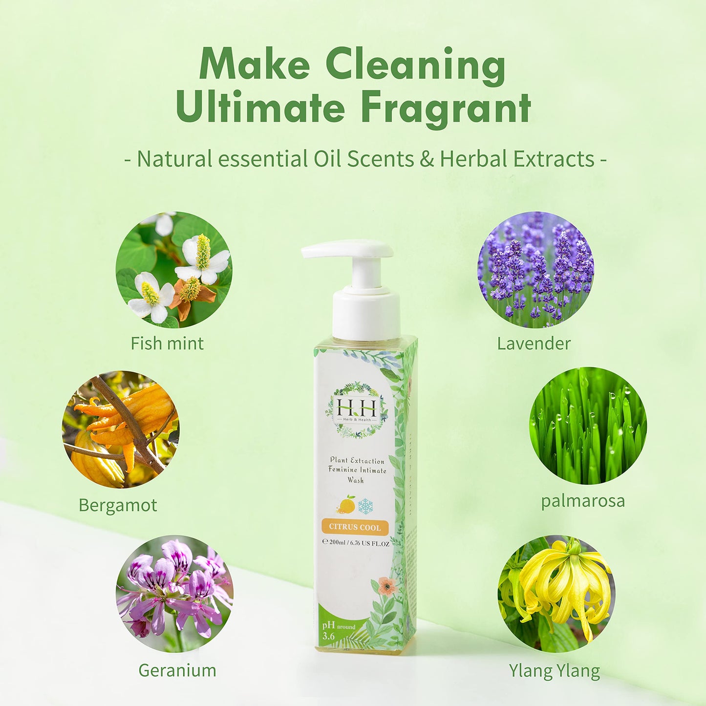 Feminine Wash+Panties Stain Remover Detergent - Natural Essential Oil Scent Vaginal Wash Women HH Herb & HealthBuy Supplements Australia