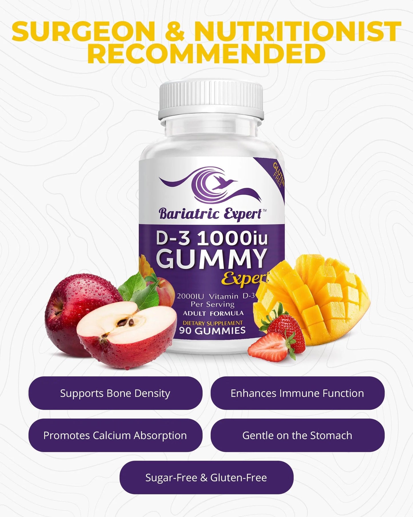 Bariatric Expert D3 Vitamin – Fast-Melting Dietary Supplement for Adults Post Bariatric Surgery, 90 Count Bariatric Food ExpertBuy Supplements Australia