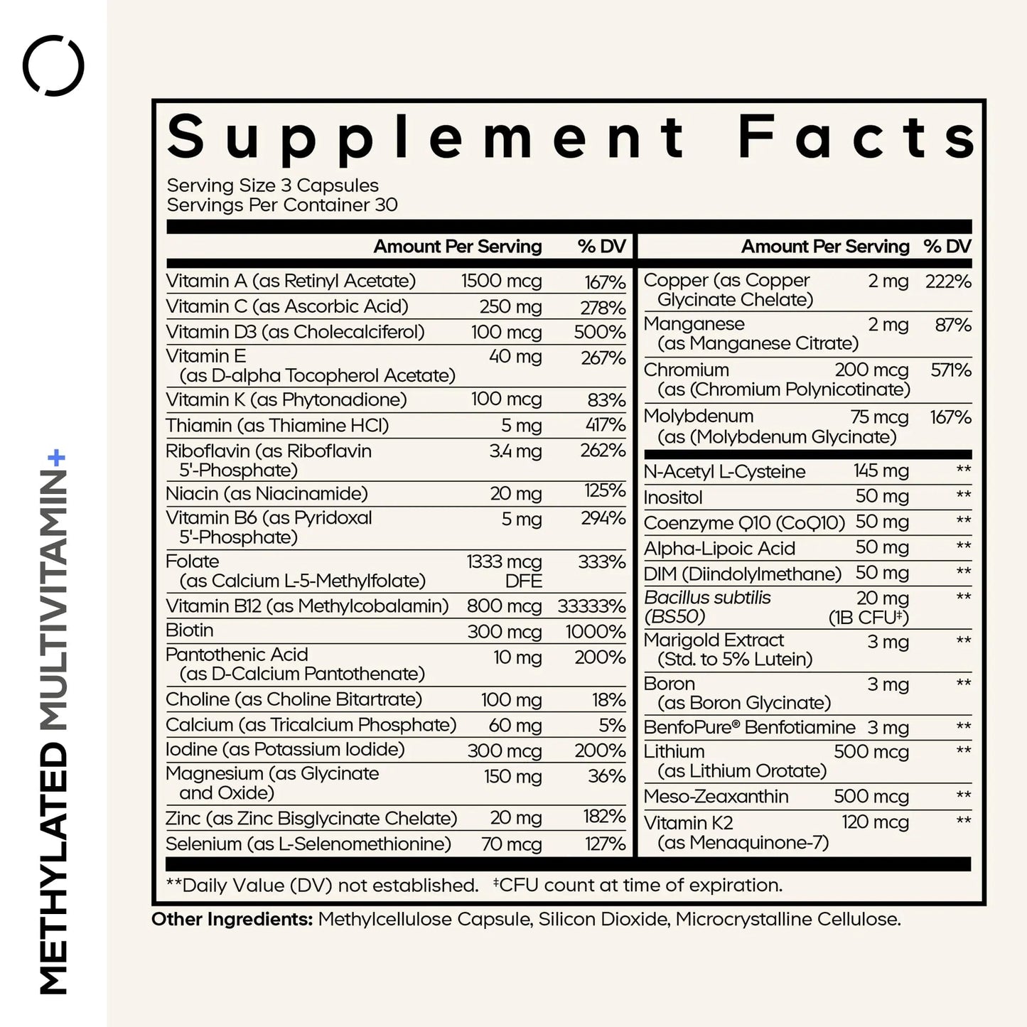 Codeage Methylated Multivitamin Supplement - B-Vitamin, Vitamins A, C, D, E, K2, B12 Methylcobalamin - L-Methylfolate - Magnesium, CoQ10, DIM, Probiotics CodeageBuy Supplements Australia