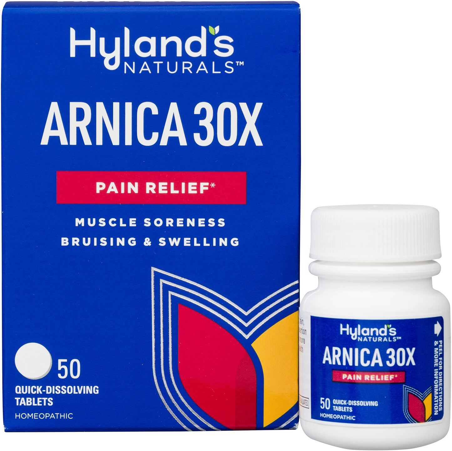 Hyland's Arnica Montana 30x Tablets, Natural Relief of Bruises, Swelling and Muscle Soreness, Quick Dissolving Tablets (Pack of 1, 50 Count Total) Hyland'sBuy Supplements Australia