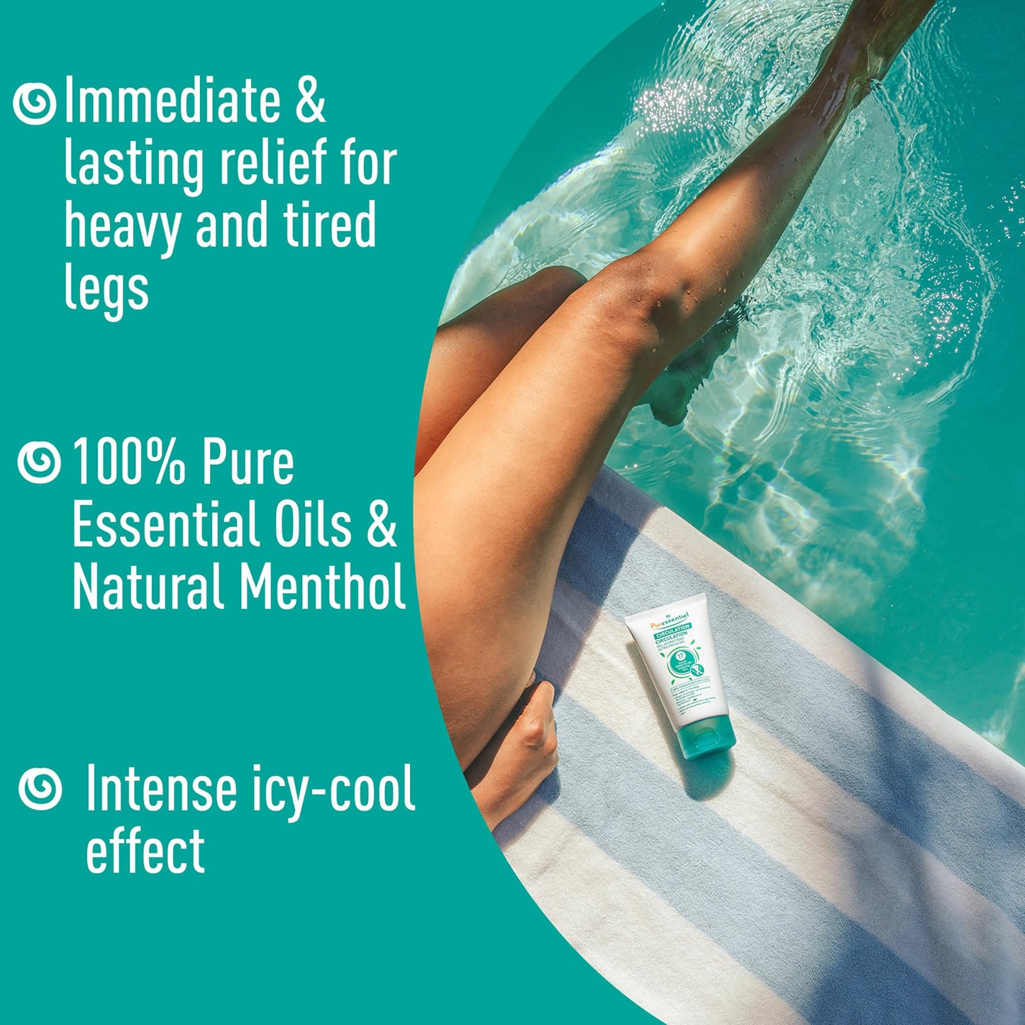 Puressentiel Soothing Gel for Tired Feet, Ankles, Legs - Aromatherapy Lotion with 17 Essential Oils for Body and Skin - Instant, Lasting Relief and Circulation - Natural and Alcohol Free - 4.22 oz PuressentielBuy Supplements Australia