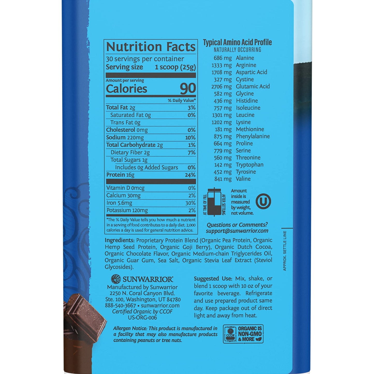 Vegan Organic Protein Powder Plant-based | BCAA Amino Acids Hemp Seed Soy SunwarriorBuy Supplements Australia